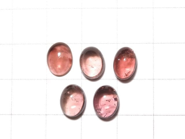 [Video] [One of a kind] High Quality Pink Tourmaline AAA Cabochon 5pcs set NO.289