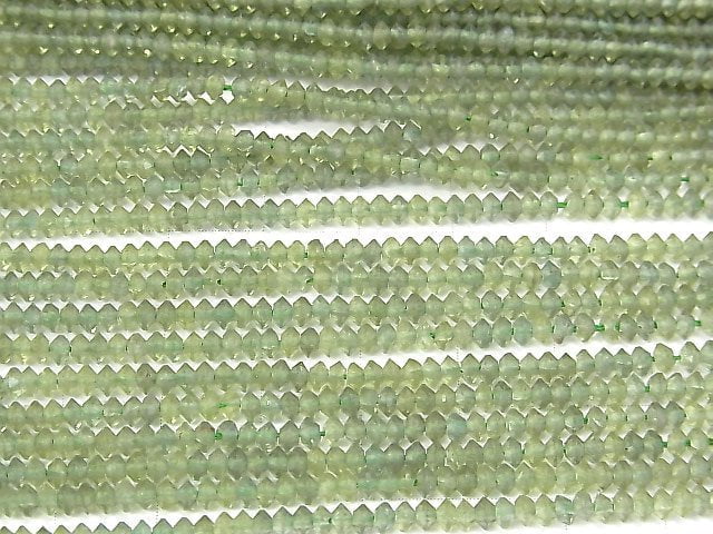 [Video]High Quality! Green Apatite AA++ Abacus Cut 3x3x1.5mm 1strand beads (aprx.14inch/35cm)