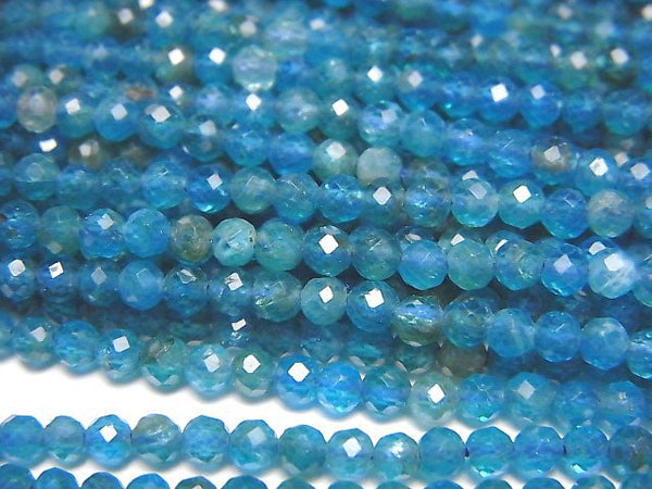 Apatite, Faceted Round Gemstone Beads