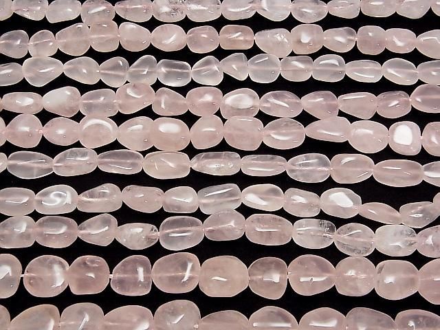 [Video] Rose Quartz AA++ Nugget 1-strand beads (approx. 15 inches/38 cm)