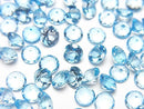 [Video] High Quality Swiss Blue Topaz AAA Loose Stone, Round Faceted, 5x5mm, 5pcs