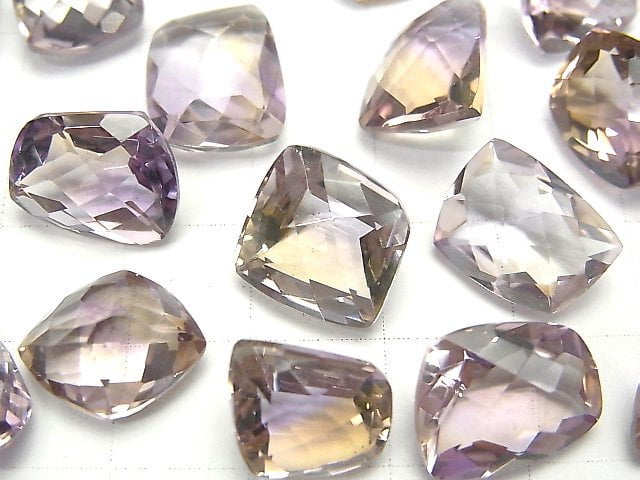 [Video]High Quality Ametrine AAA Loose stone fancy shape Faceted 3pcs