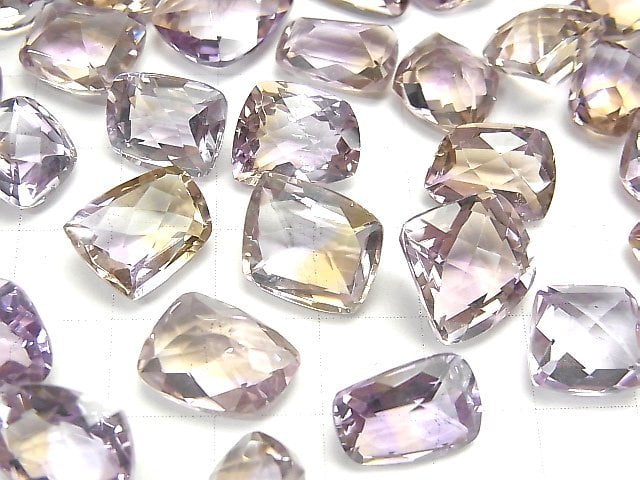 [Video]High Quality Ametrine AAA Loose stone fancy shape Faceted 3pcs