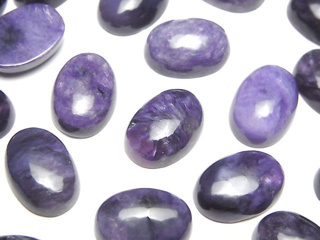 Cabochon, Charoite Gemstone Beads