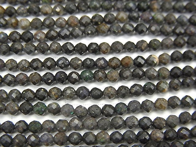 [Video] High Quality! Matrix Opal AA+ Faceted Round 2mm 1strand beads (aprx.15inch/37cm)