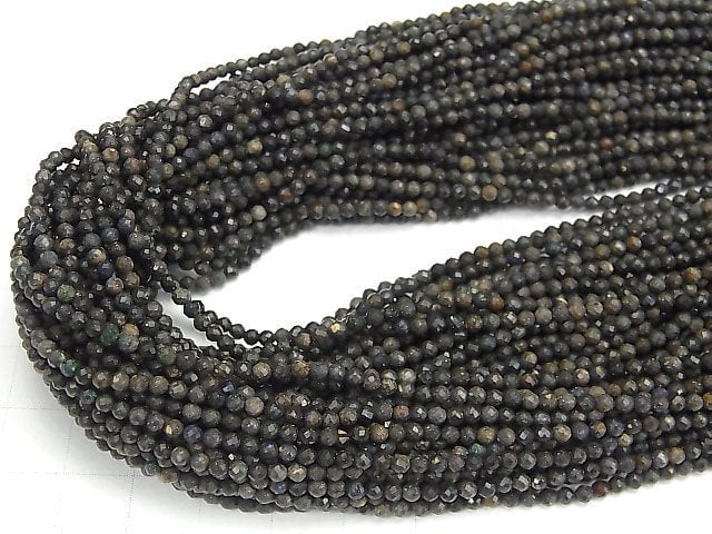 [Video] High Quality! Matrix Opal AA+ Faceted Round 2mm 1strand beads (aprx.15inch/37cm)