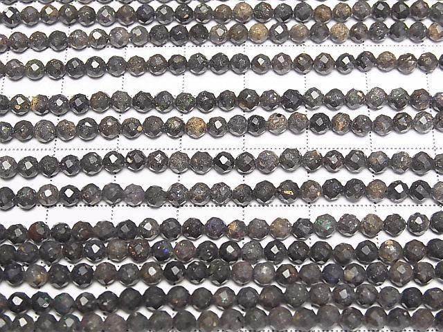 [Video] High Quality! Matrix Opal AA+ Faceted Round 3mm 1strand beads (approx. 15 inches/36 cm)