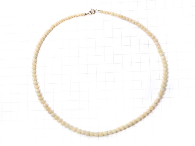 [Video] [One of a kind] High Quality Precious Opal AAAA Round 2.5-4.5mm Size Gradation Necklace NO.5