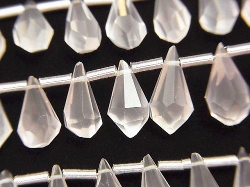 [Video] High Quality Rose Quartz AAA Rough Drop Faceted Briolette Half or 1-Strand Beads (approx. 6 inches/16 cm)