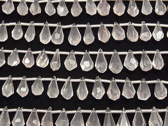 [Video] High Quality Rose Quartz AAA Rough Drop Faceted Briolette Half or 1-Strand Beads (approx. 6 inches/16 cm)