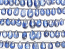 [Video] High Quality Kyanite AA++ Pear shape Faceted Briolette half or 1strand beads (aprx.7inch / 18cm)