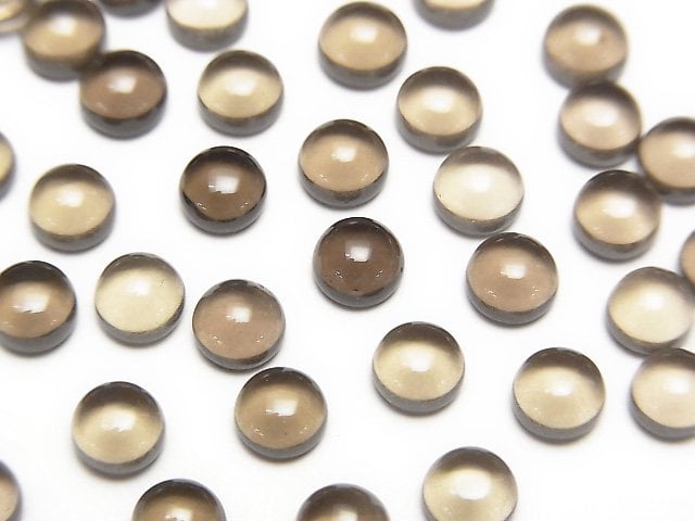 Cabochon, Smoky Quartz Gemstone Beads