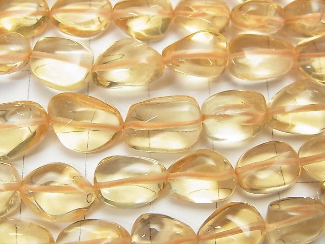 [Video] High Quality Citrine AA++ Nugget half or 1strand beads (aprx.15inch / 38cm)