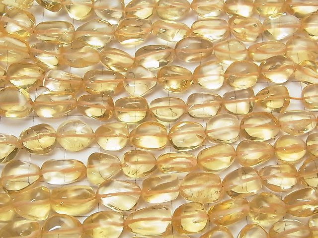 [Video] High Quality Citrine AA++ Nugget half or 1strand beads (aprx.15inch / 38cm)