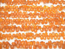 [Video] High Quality Carnelian AAA- Pear shape Faceted Briolette half or 1strand beads (aprx.7inch / 18cm)