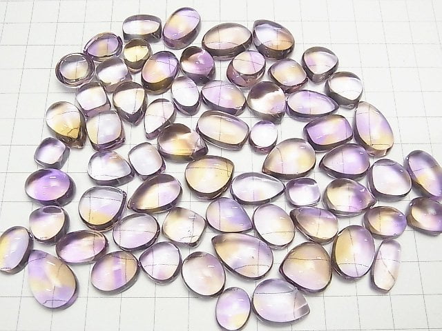 [Video] High Quality Ametrine AAA Cabochon Mix Shape 3pcs