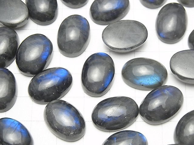 [Video] Blue Labradorite AA++ Oval Cabochon 18x13mm 2pcs