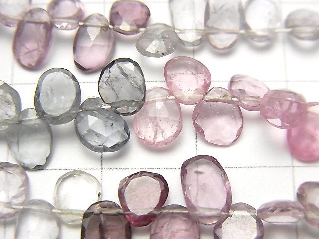 [Video] High Quality Multicolor Spinel AA++ Freeform Single Sided Rose Cut half or 1strand beads (aprx.14inch / 34cm)