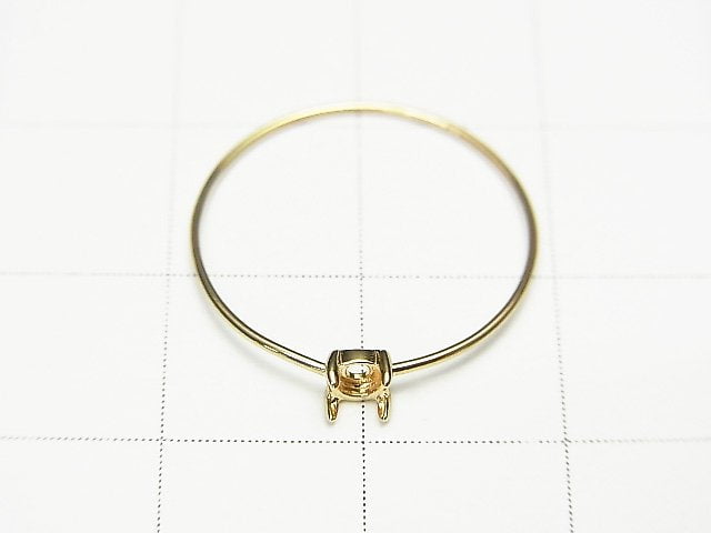 [Video][Japan][K10 Yellow Gold] Ring Frame (Prong Setting) for Round Cabochon 3mm 1pc