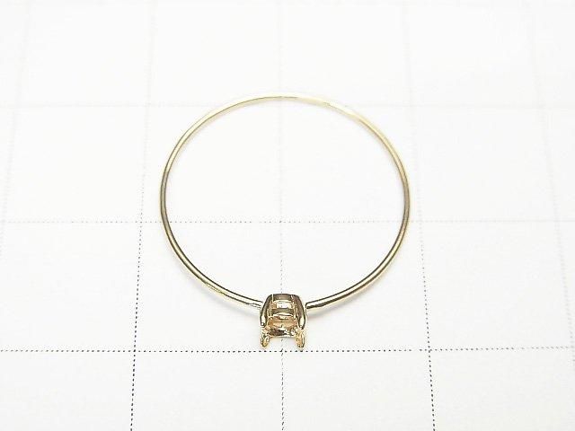 [K10 Yellow Gold] Ring Frame (Prong Setting) Round Faceted 3mm 1pc [Japan]