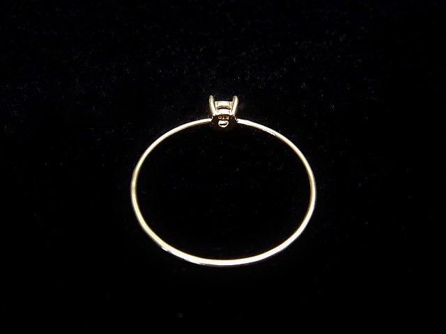 [K10 Yellow Gold] Ring Frame (Prong Setting) Round Faceted 3mm 1pc [Japan]