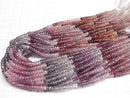 [Video]High Quality Multi-colorSpinel AAA Faceted Button Rondelle 3.5x3.5x2mm half or 1strand (aprx.14inch/34cm)