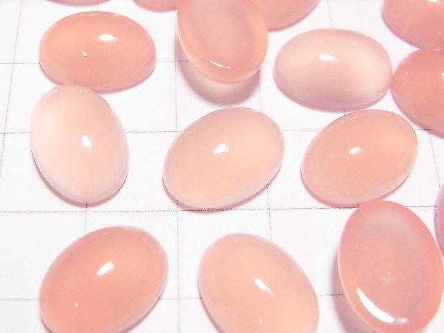 [Video] High Quality Pink Chalcedony AAA Oval Cabochon 14x10mm 2pcs