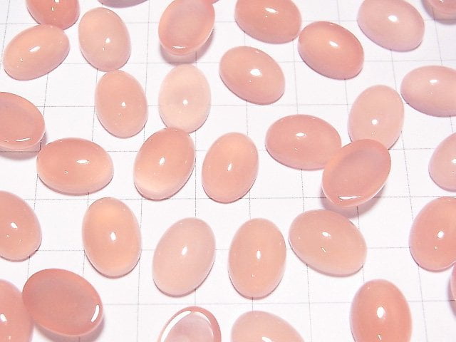 [Video] High Quality Pink Chalcedony AAA Oval Cabochon 14x10mm 2pcs