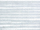 High Quality!  Aquamarine AA++ Faceted Button Rondelle 4x4x2.5mm 1strand beads (aprx.15inch/37cm)