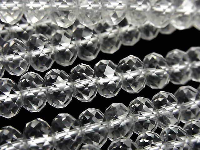 [Video]High Quality! Crystal AAA- Faceted Button Rondelle 8x8x5mm half or 1strand beads (aprx.15inch/37cm)