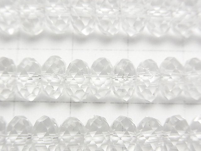 [Video]High Quality! Crystal AAA- Faceted Button Roundel 8x8x4mm half or 1strand beads (aprx.15inch/38cm)