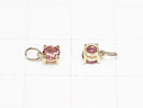 [Video] [Japan] High Quality Pink Tourmaline AAA Round Faceted 4x4x3mm Pendant [K10 Yellow Gold] 1pc