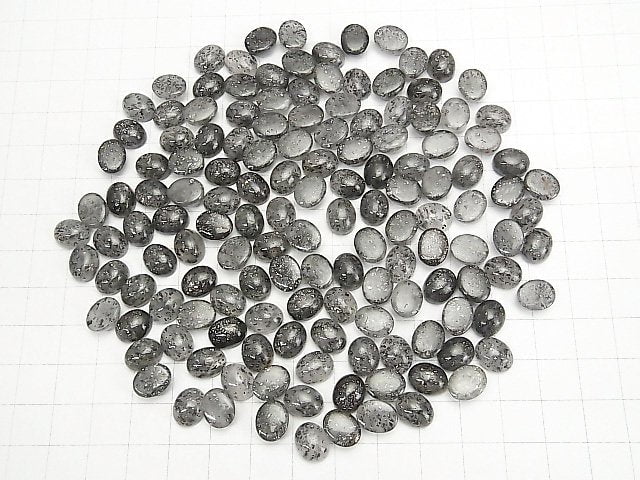 [Video] Black Aventurine Quartz Oval Cabochon 10x8mm 3pcs