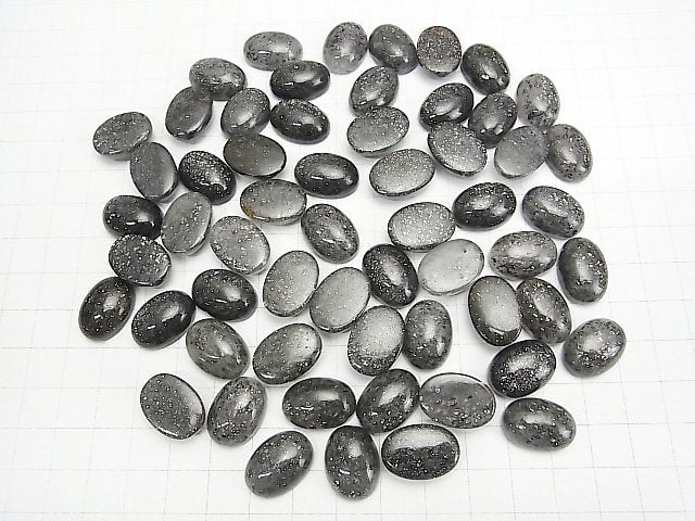 [Video] Black Aventurine Quartz Oval Cabochon 18x13mm 1pc