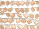 [Video] High Quality Peach Moonstone AAA- Fancy Shape Cut 1strand beads (aprx.7inch / 18cm)