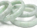 [Video] Burmese Jadeite AAA- 2-hole rectangle 15x11x6mm 1strand (Bangle bracelet)