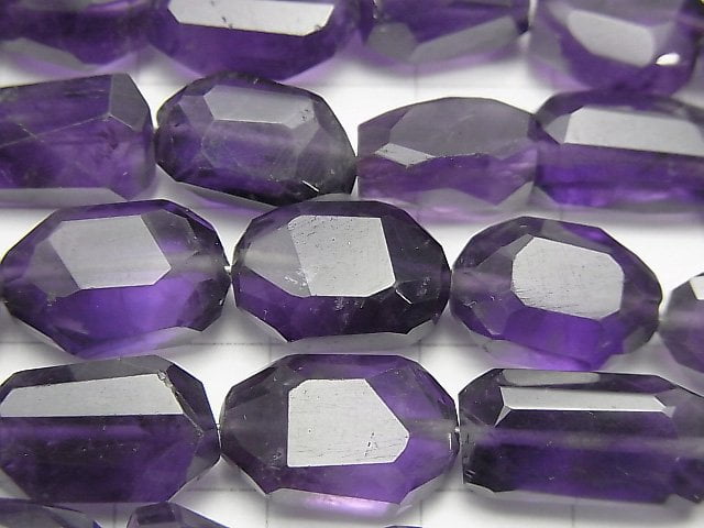 [Video]Amethyst AAA- Faceted Nugget [Dark color] half or 1strand beads (aprx.13inch/32cm)