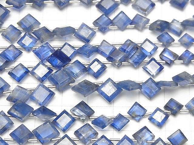 [Video]High Quality Kyanite AA++ Diamond Shape [Medium color] half or 1strand beads (aprx.9inch/22cm)