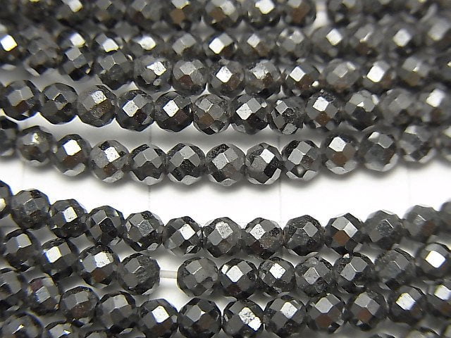 [Video]High Quality! 2pcs $6.79! Magnetic! Hematite Faceted Round 3mm 1strand beads (aprx.15inch/36cm)
