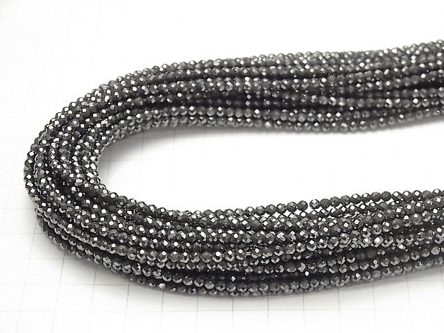 [Video]High Quality! 2pcs $6.79! Magnetic! Hematite Faceted Round 3mm 1strand beads (aprx.15inch/36cm)
