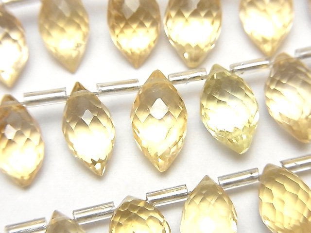 Citrine, Faceted Briolette, Marquise, Rice Gemstone Beads