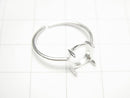 [Video]Silver925 Ring Frame (Prong Setting) Round 8mm No coating Free size 1pc
