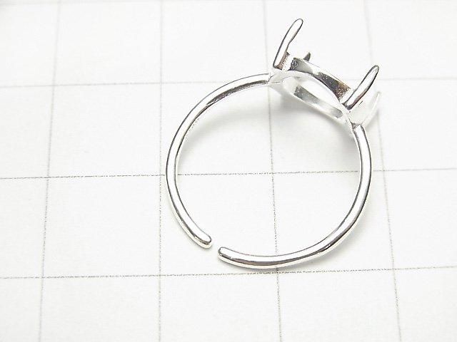[Video] Silver925 Ring Frame (Prong Setting) Round 10mm No Coating Free Size 1pc
