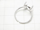[Video] Silver 925 Ring Frame (Prong Setting) Round 10mm No Coating Free Size 1pc