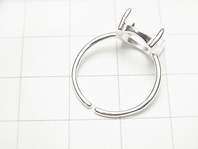 [Video] Silver925 Ring Frame (Prong Setting) Round 10mm No coating Free size 1pc