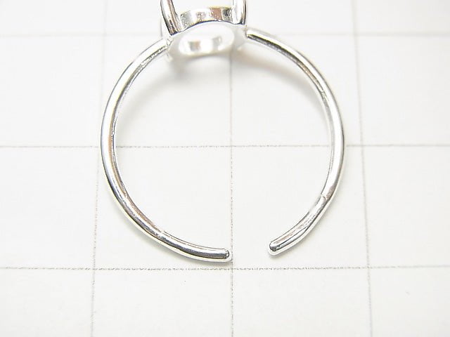 [Video] Silver925 Ring Frame (Prong Setting) Oval 8x6mm No coating Free size 1pc