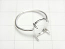 [Video]Silver925 Ring Frame (Prong Setting) Oval 10x8mm No coating Free size 1pc