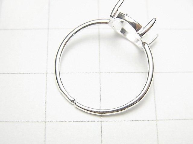 [Video] Silver925 Ring Frame (Prong Setting) Oval 10x8mm No Coating Free Size 1pc