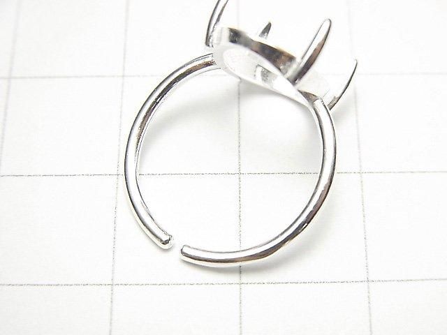 [Video] Silver925 Ring Frame (Prong Setting) Oval 14x10mm No Coating Free Size 1pc