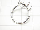 [Video]Silver925 Ring Frame (Prong Setting) Oval 14x10mm No coating Free size 1pc
